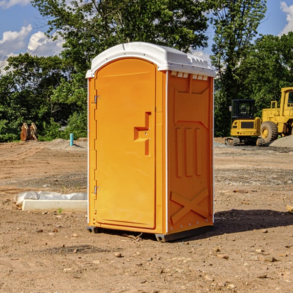 can i customize the exterior of the porta potties with my event logo or branding in Arp